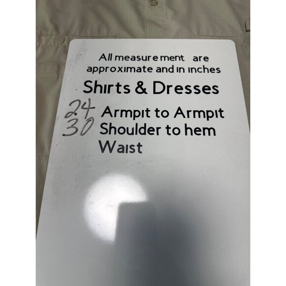 Columbia Mens PFG Omni-Shade Beige Button-Up Short Sleeve Shirt Size L - Picture 14 of 14